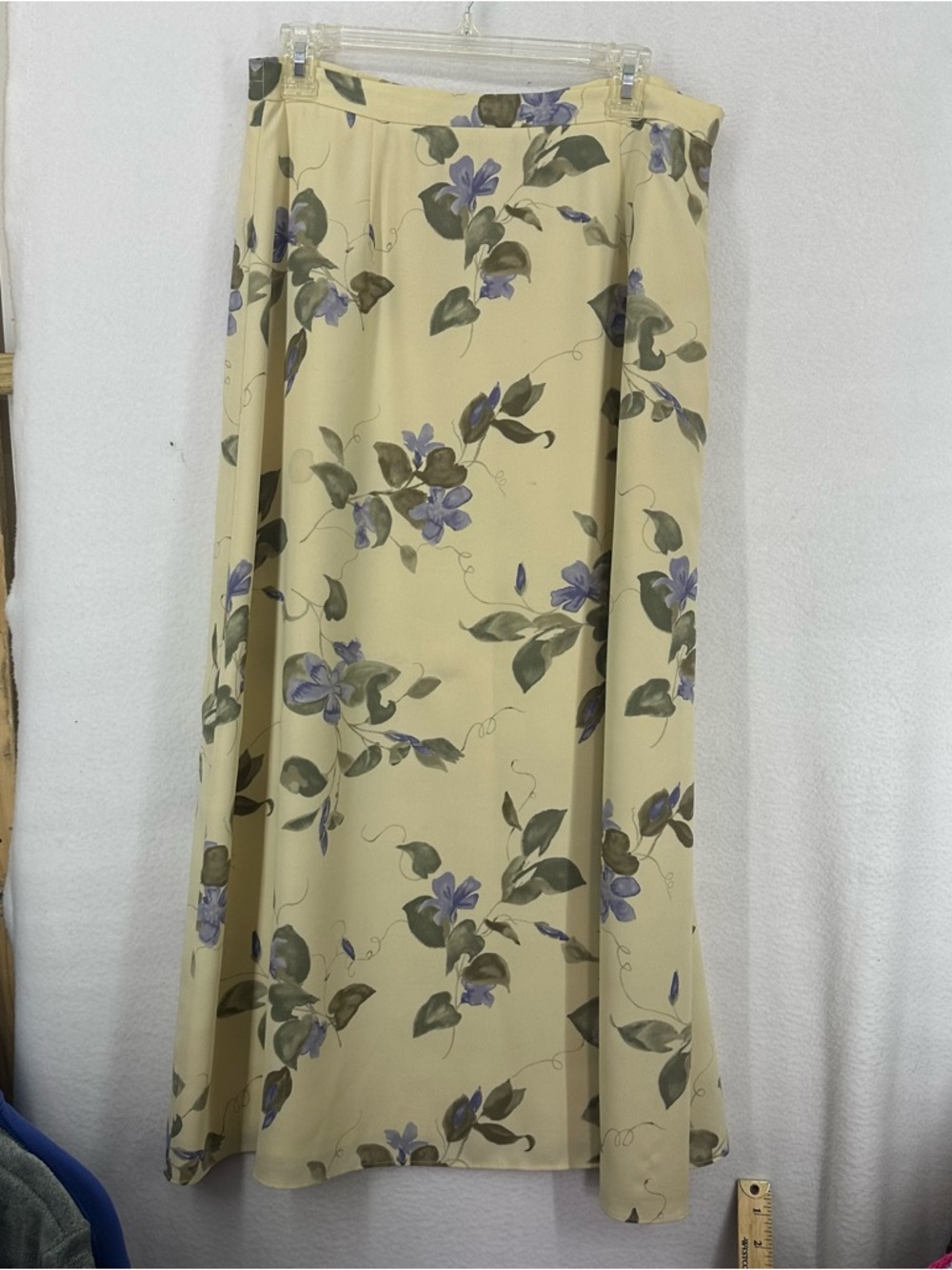 Talbots Floral Maxi Skirt Y2K Vintage Women’s 12 Yellow